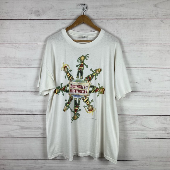Vintage 1990s Ziggy Marley & Melody Makers Reggae T Shirt XXL
